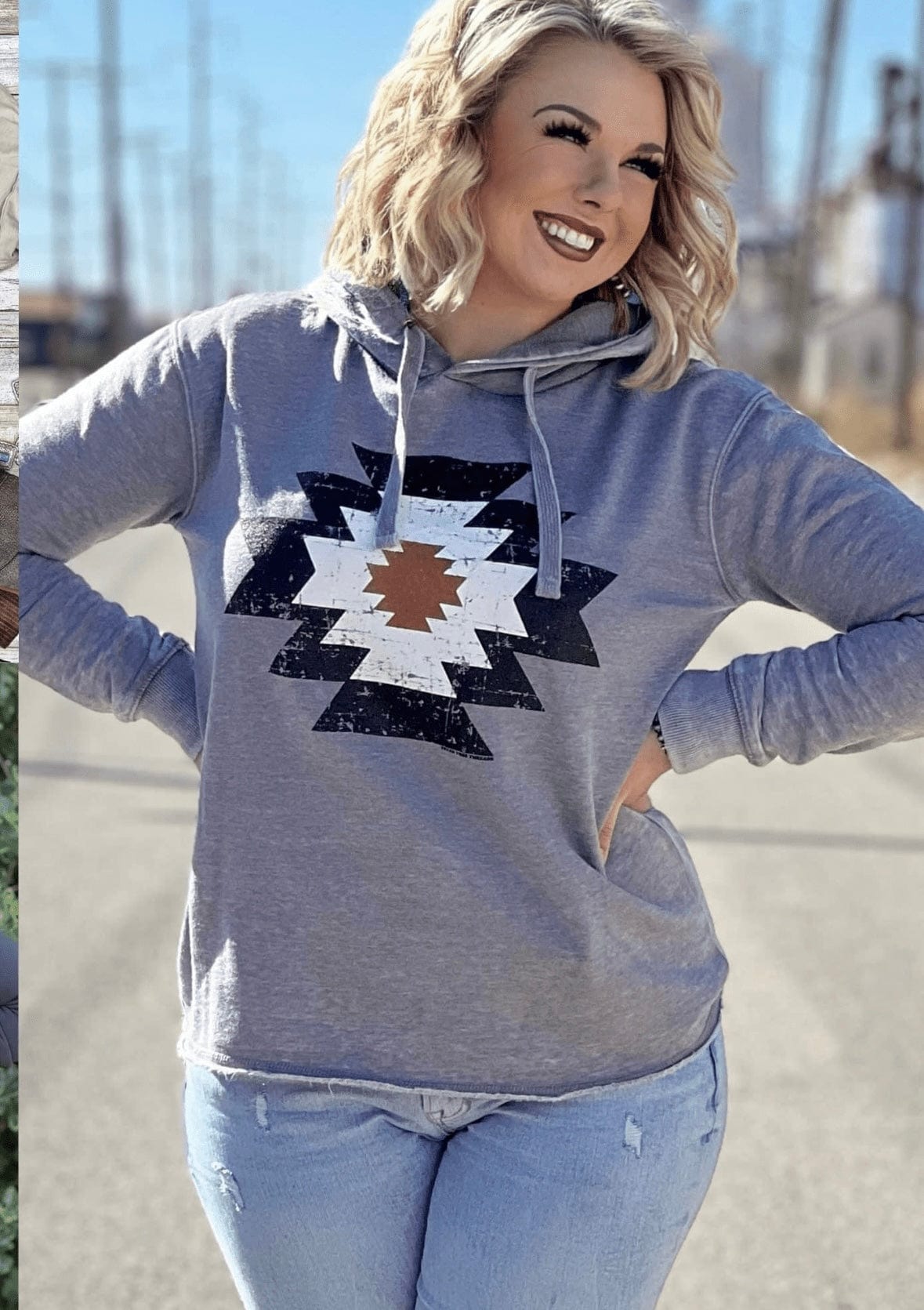 The Cozy Black Tan Aztec Sweatshirt Shop Envi Me