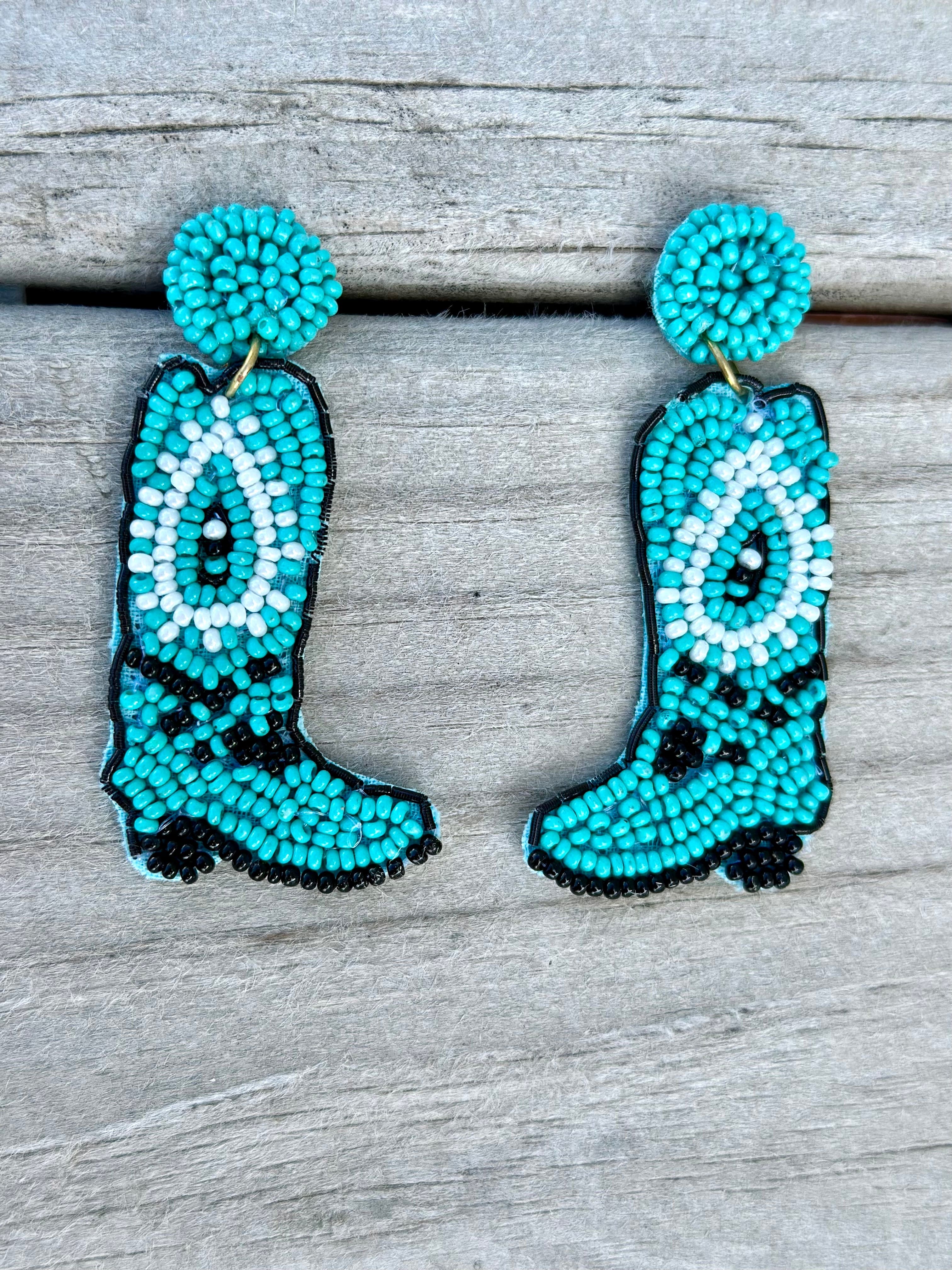 The Bali Beaded Boot Earrings Shop Envi Me