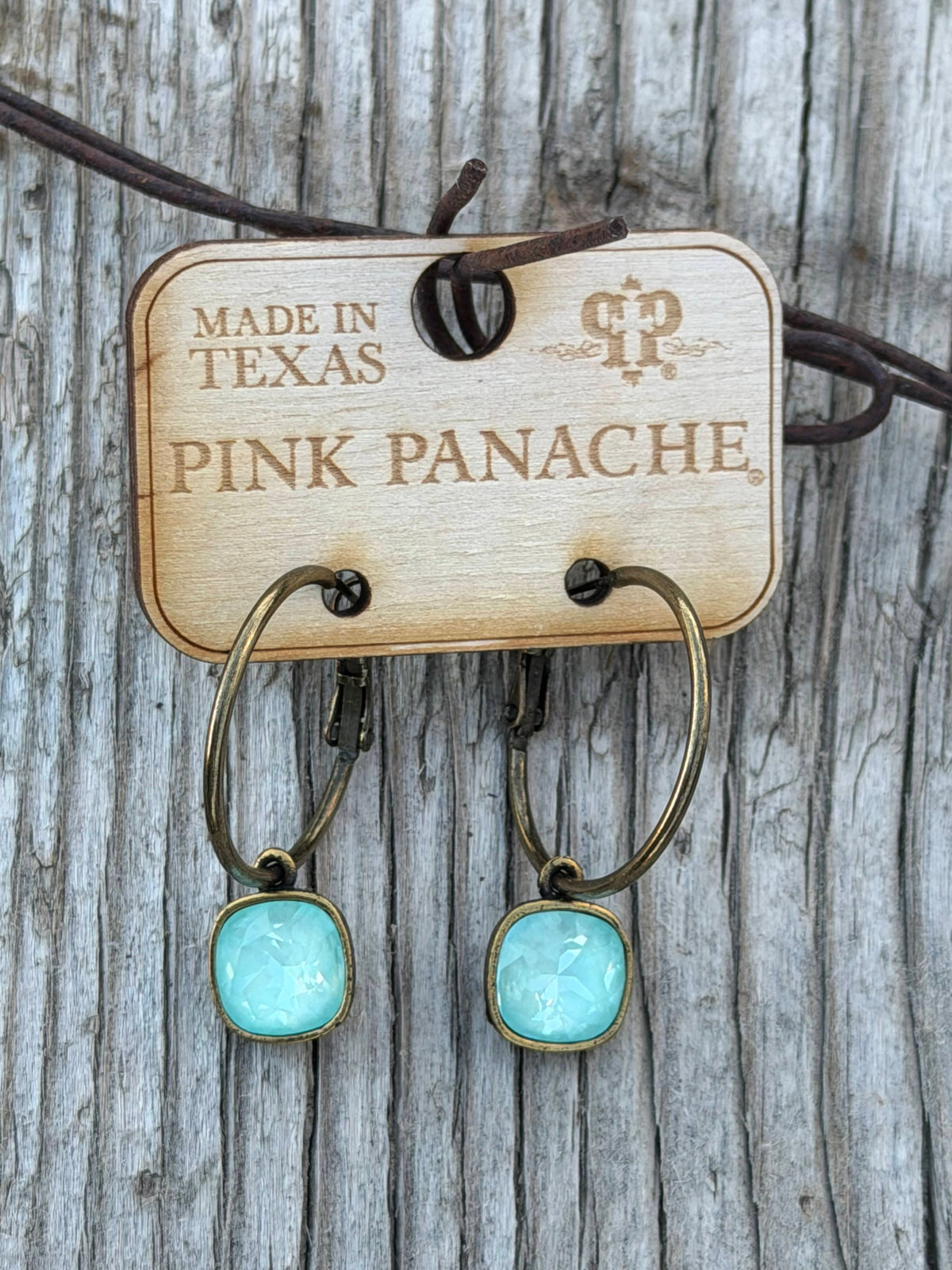 The Pink Panache Turquoise Crystal Drop Earring