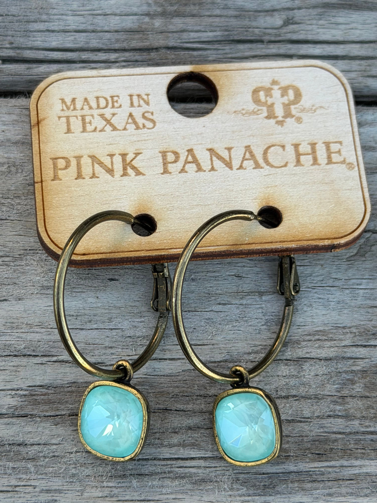 The Pink Panache Turquoise Crystal Drop Earring
