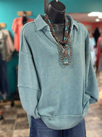 The Pop of Turquoise Pullover
