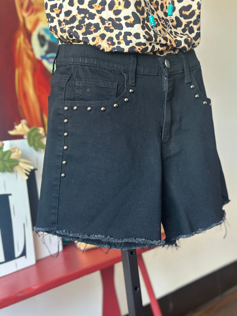 The Autumn Studded Mid Thigh Shorts