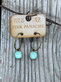 The Pink Panache Turquoise Crystal Drop Earring