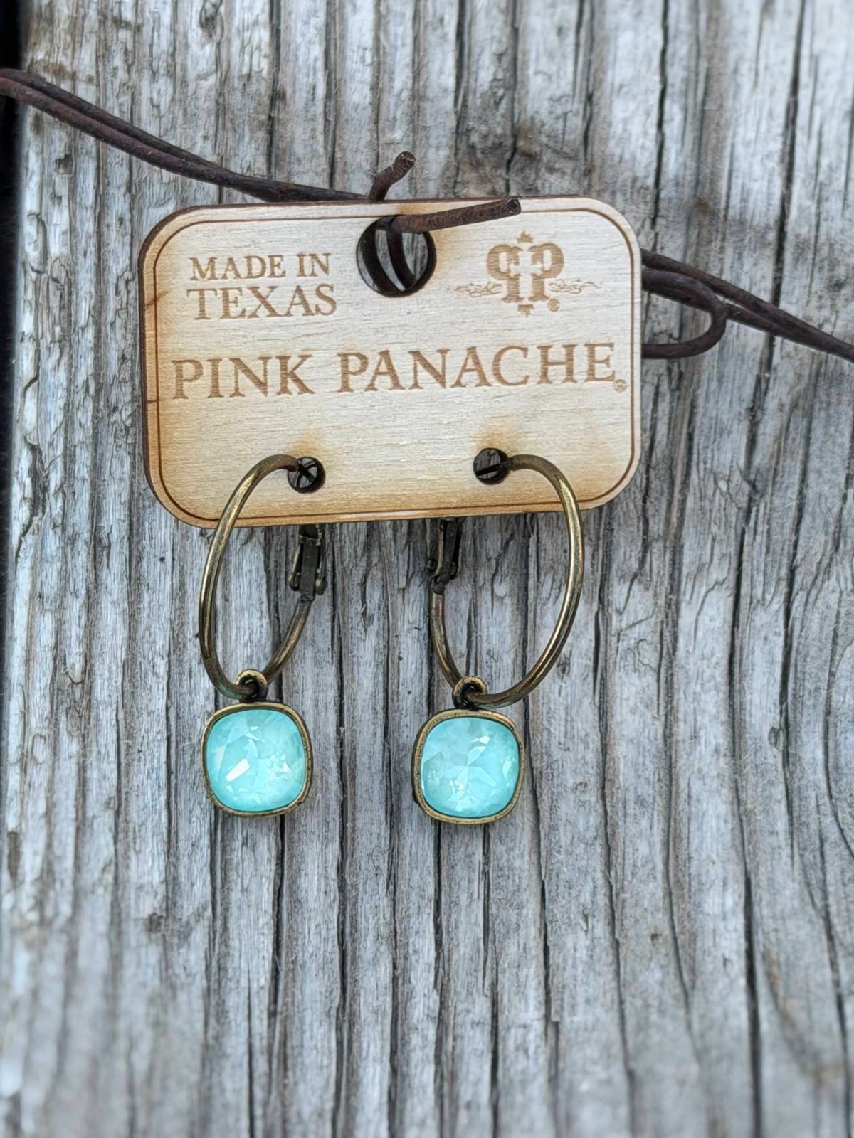 The Pink Panache Turquoise Crystal Drop Earring
