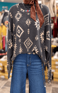 Shop Envi Me Tops and Tunics After Sundown Aztec Corded Top