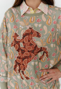 Shop Envi Me Tops and Tunics Autumn Paisley Cowboy  Pullover Top