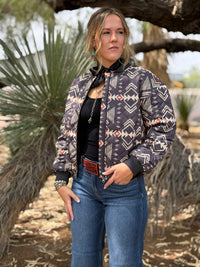 Shop Envi Me Aztec In The North Quilted Bomber Jacket