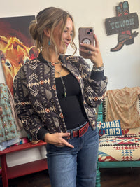 Shop Envi Me Aztec In The North Quilted Bomber Jacket