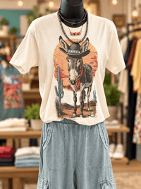 Shop Envi Me It's T-shirt Kinda Day Best Dressed Desert Rhinestone Donkey Tee