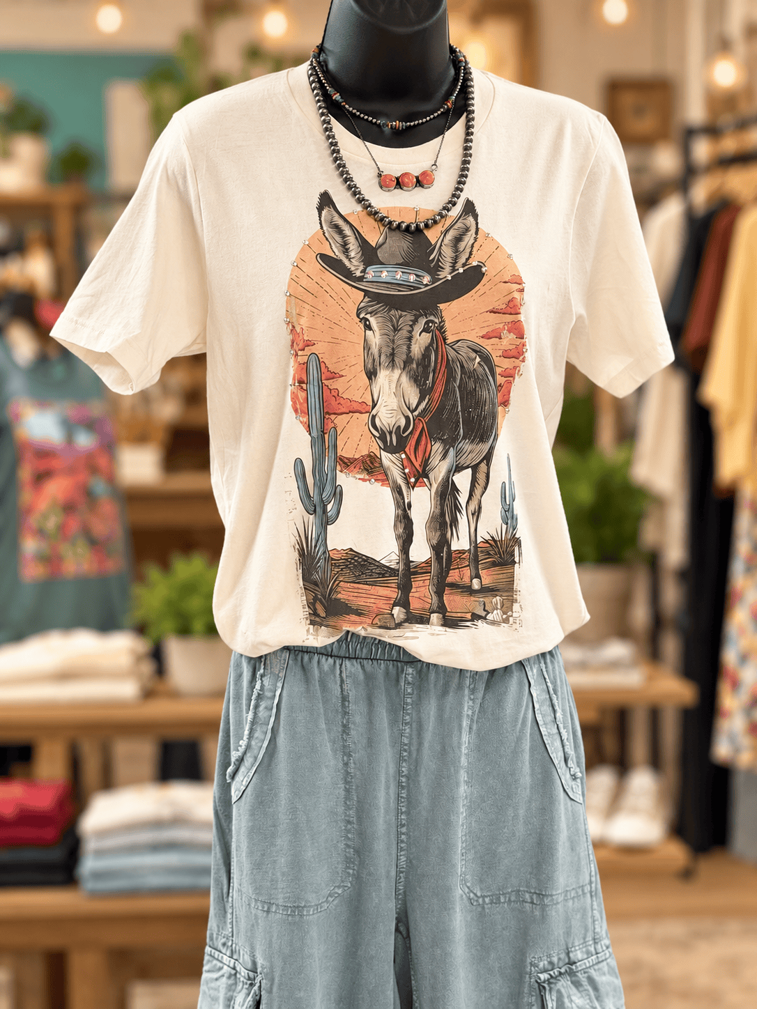 Shop Envi Me It's T-shirt Kinda Day Best Dressed Desert Rhinestone Donkey Tee