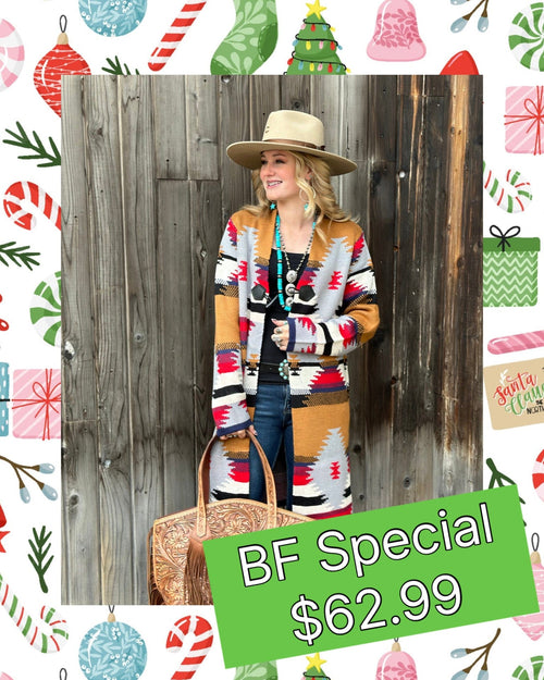 Shop Envi Me Cardigans and Kimonos ** BF Sale** The Winter On The Tejas Aztec Cardigan