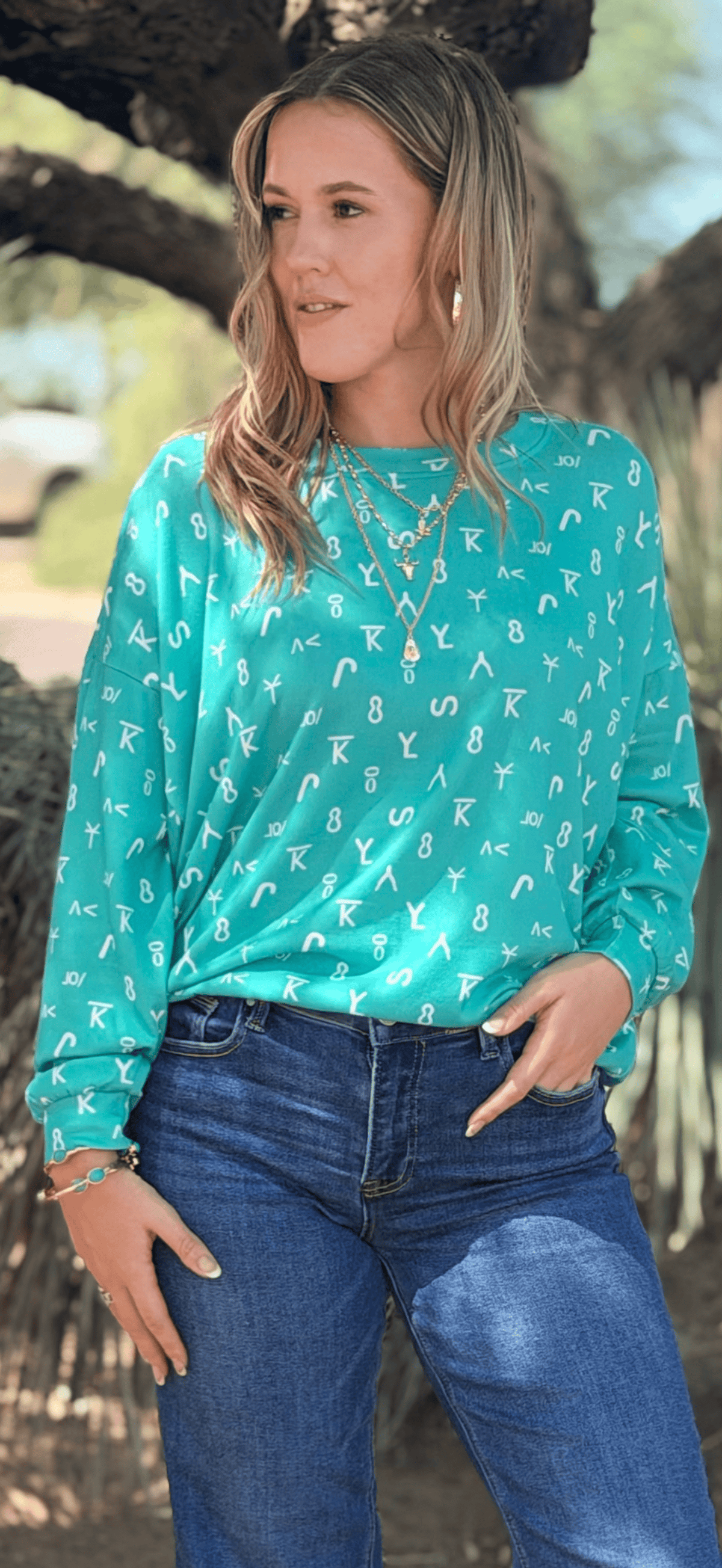 Shop Envi Me Tops and Tunics Branded In Turquoise Top