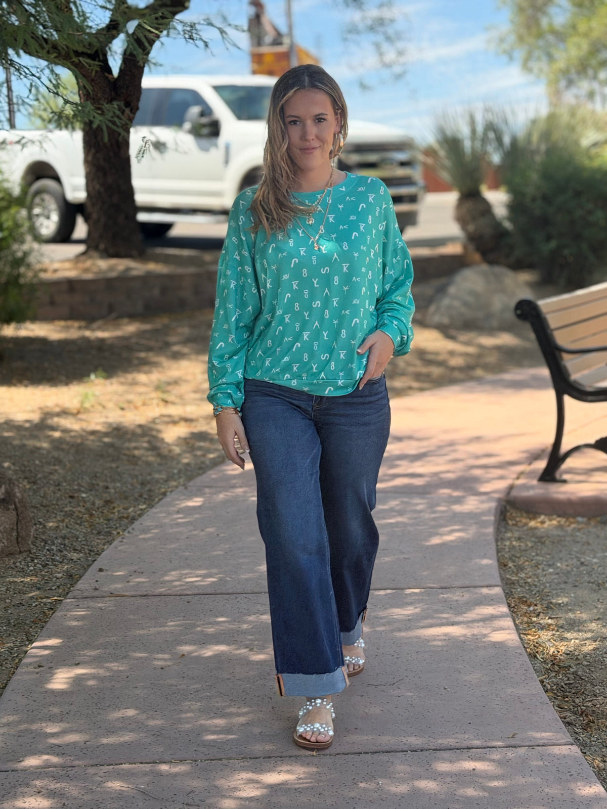 Shop Envi Me Tops and Tunics Branded In Turquoise Top