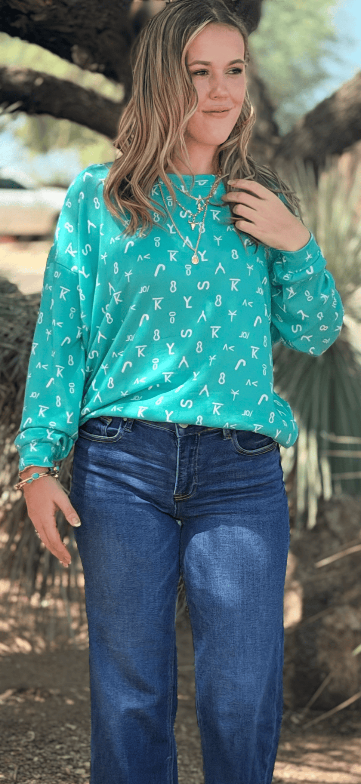 Shop Envi Me Tops and Tunics Branded In Turquoise Top