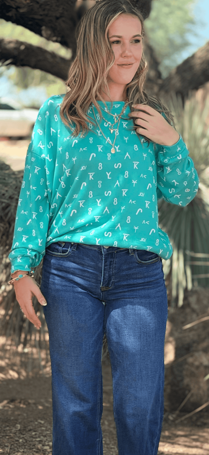 Shop Envi Me Tops and Tunics Branded In Turquoise Top