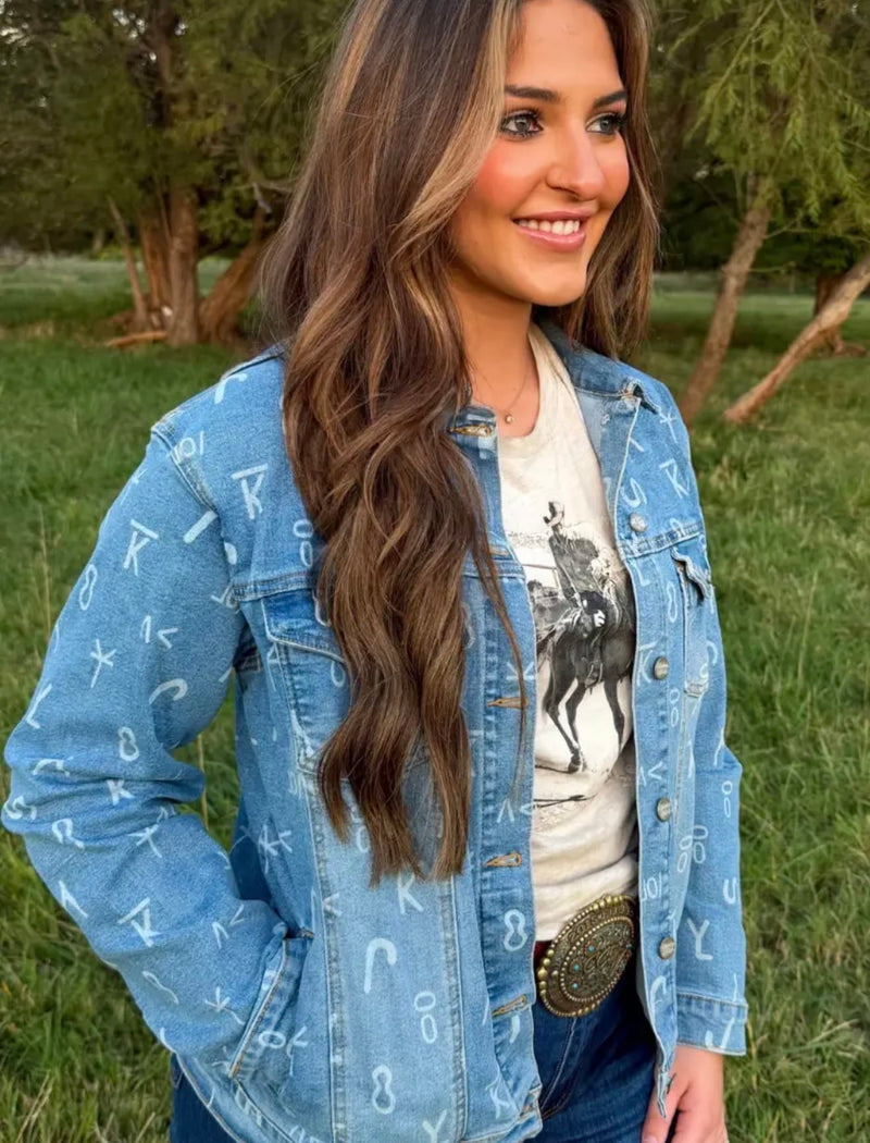 Shop Envi Me Tops and Tunics Branded Ranch House Denim Jacket