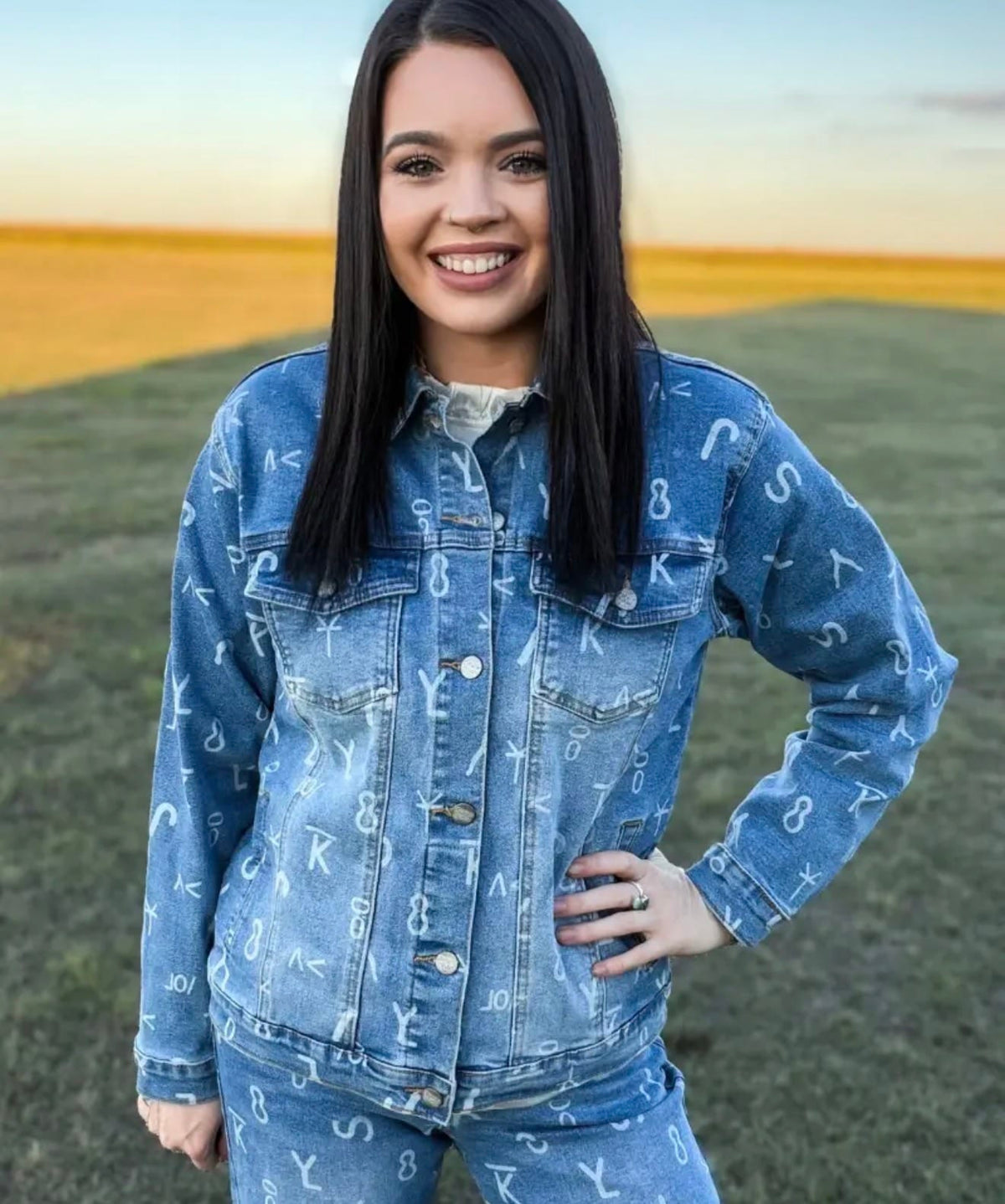 Shop Envi Me Tops and Tunics Branded Ranch House Denim Jacket