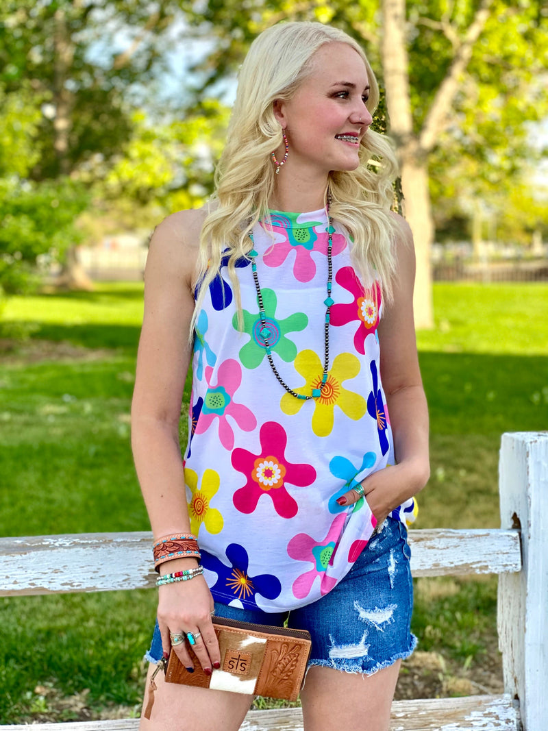 Shop Envi Me Tops and Tunics Copy of The Ashbury Flowers Tank Top