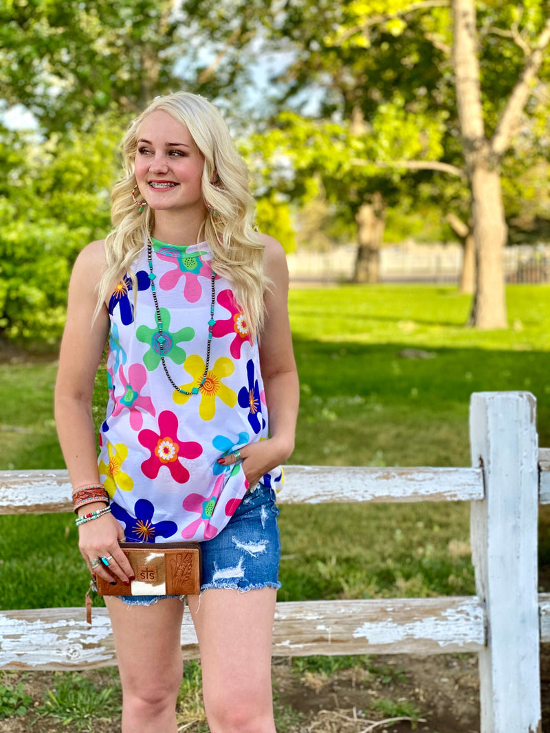 Shop Envi Me Tops and Tunics Copy of The Ashbury Flowers Tank Top