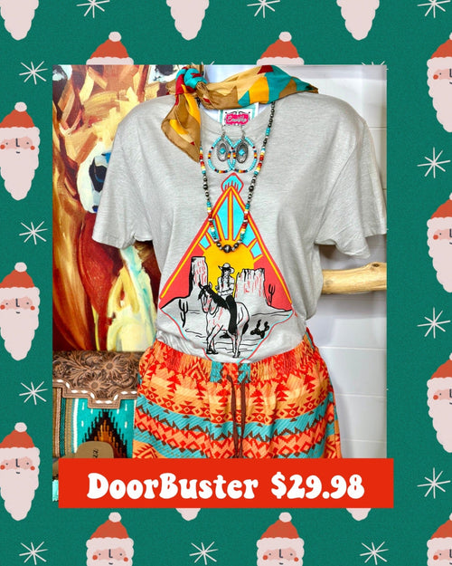 Shop Envi Me It's T-shirt Kinda Day DoorBuster The Bonita Diamond Cowgirl Tee
