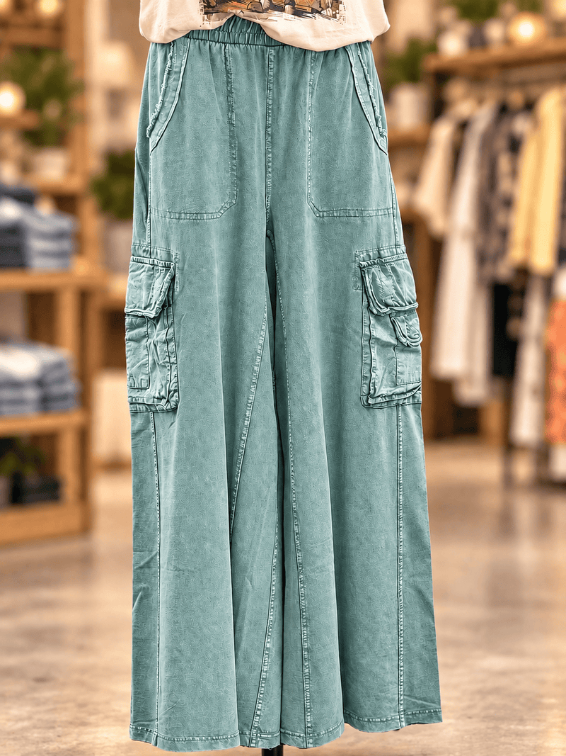 Shop Envi Me Bottoms Fall Aqua Wide Leg Cargo Pants