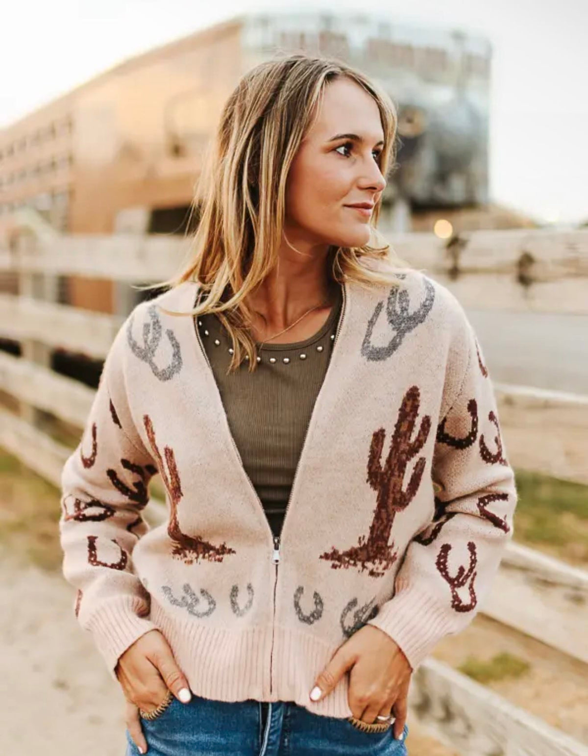 Shop Envi Me Cardigans and Kimonos Happy Trails Zip Up Sweater