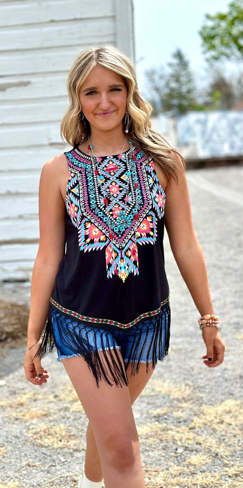 Shop Envi Me Tops and Tunics The Ensenada Embroidered Tank “ReStOcK”