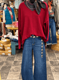 Shop Envi Me Cardigans and Kimonos It’s A Western Holiday V Neck Sweater