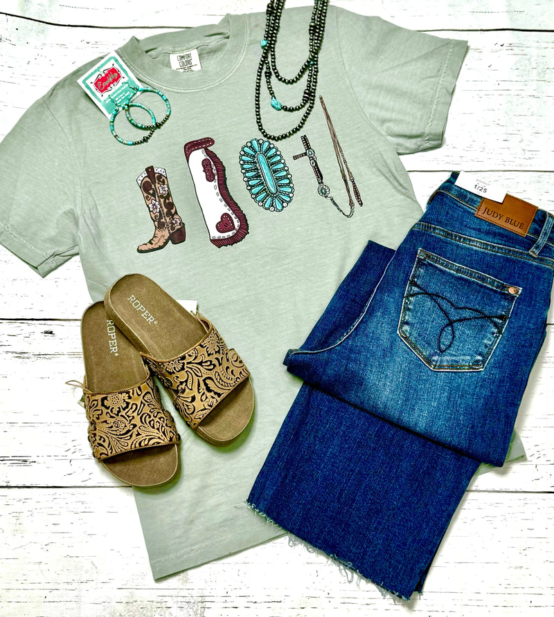 Shop Envi Me Tops and Tunics It’s Always Time To Get Western Tee