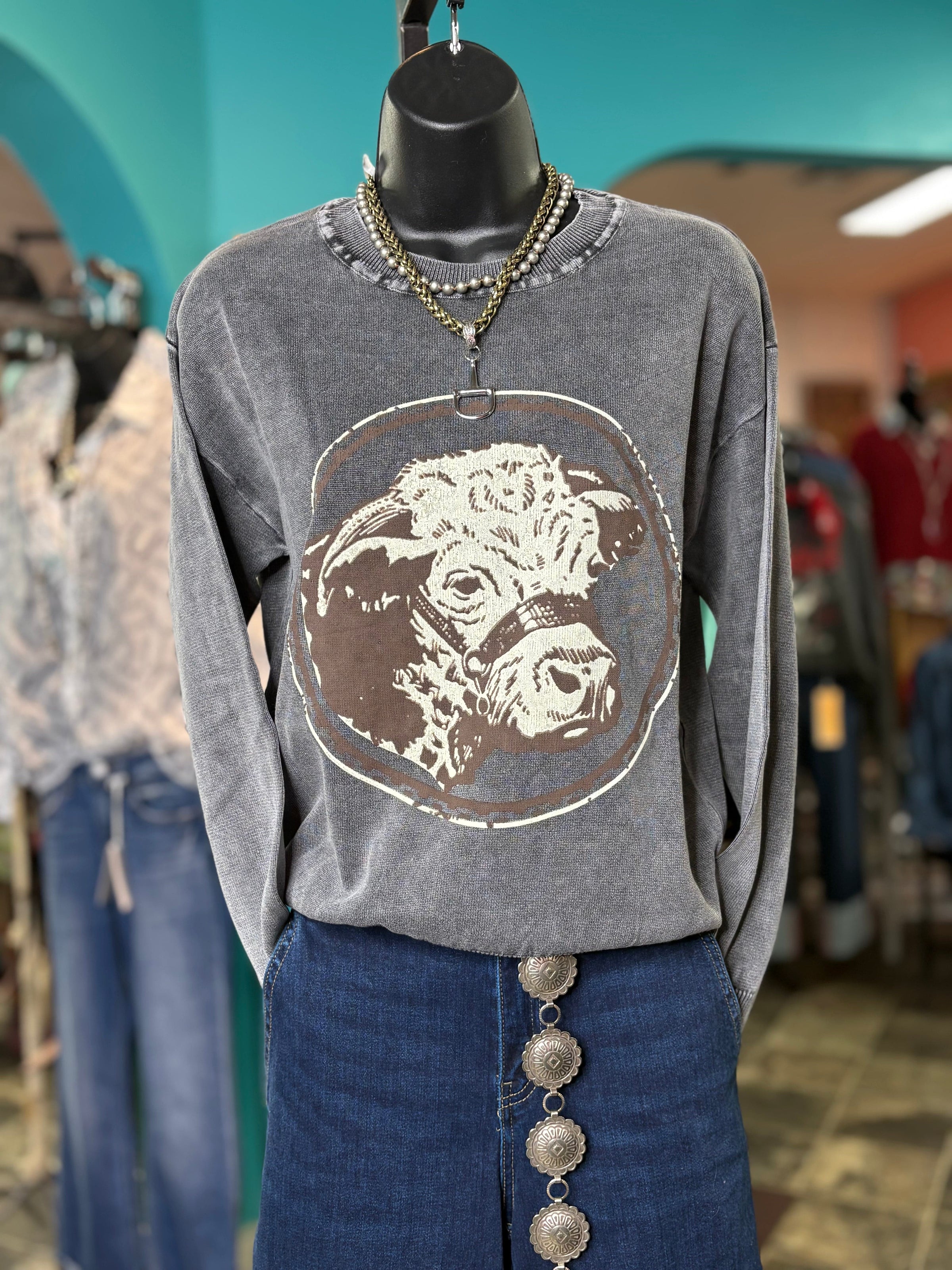 Shop Envi Me Cardigans and Kimonos Life On The Ranch Hereford Pullover