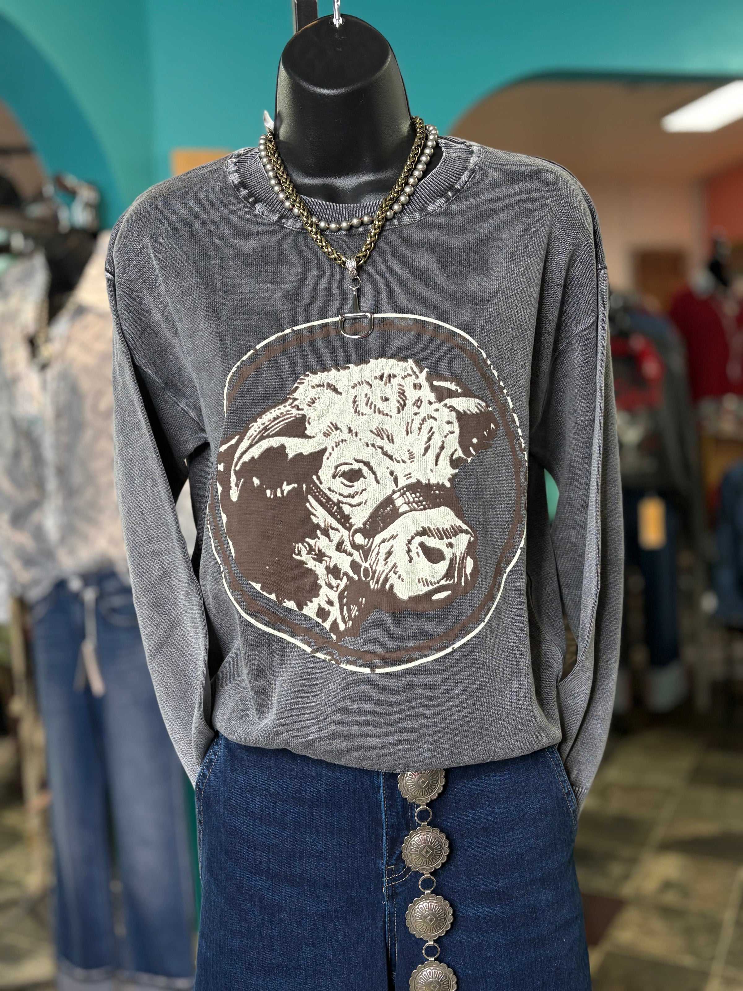 Shop Envi Me Cardigans and Kimonos Life On The Ranch Hereford Pullover