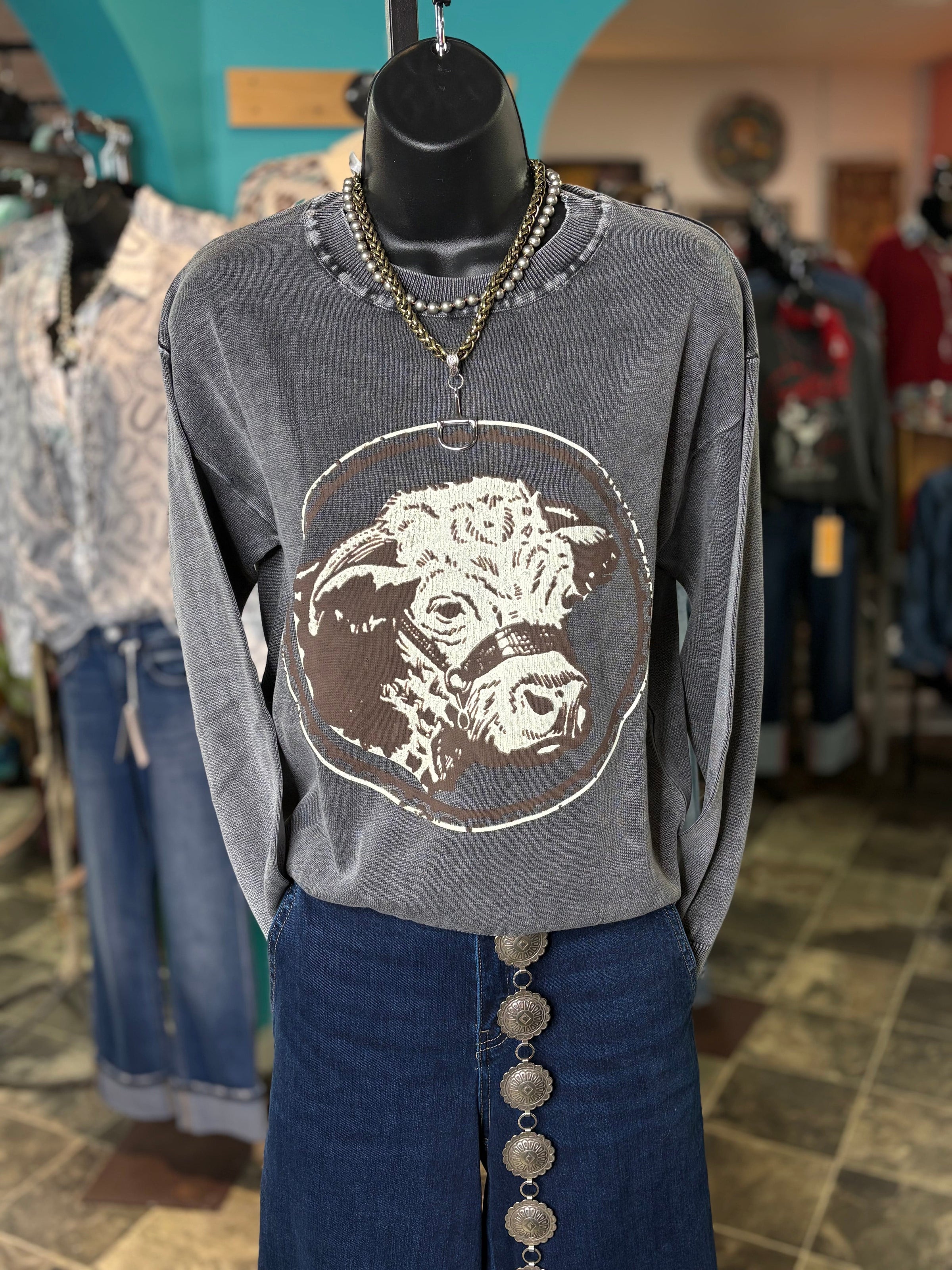 Shop Envi Me Cardigans and Kimonos Life On The Ranch Hereford Pullover