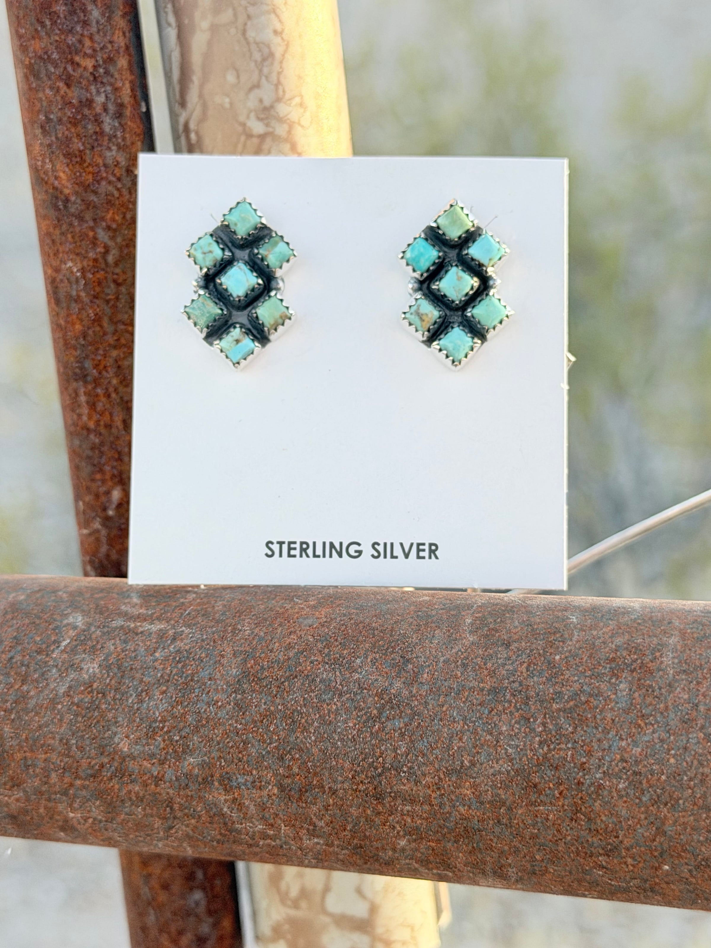 Shop Envi Me Earrings Silver Mesa Sterling Silver & Kingman Turquoise Earring
