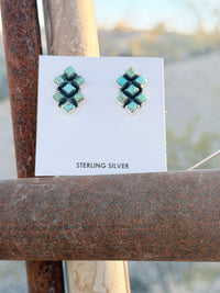 Shop Envi Me Earrings Silver Mesa Sterling Silver & Kingman Turquoise Earring