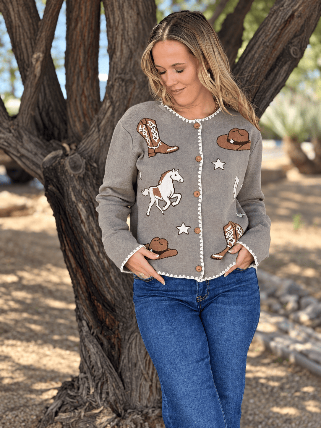 Shop Envi Me Cardigans and Kimonos Out Of The West Cowgirl Cardigan