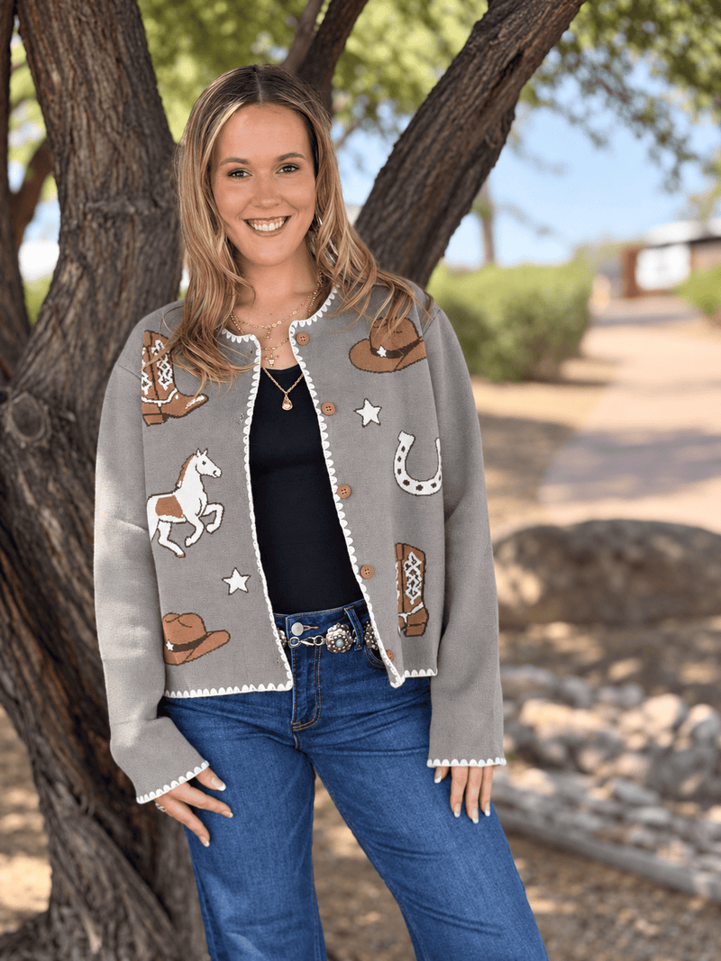Shop Envi Me Cardigans and Kimonos Out Of The West Cowgirl Cardigan