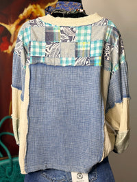 Shop Envi Me Tops and Tunics Patchwork & Plaid In The Fall Pullover Top