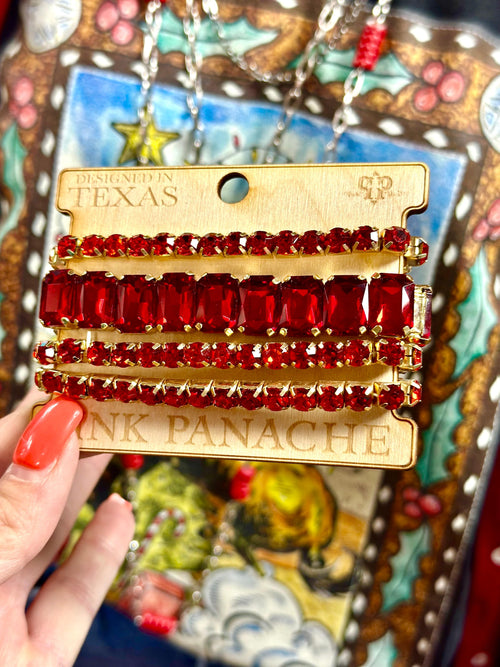 Shop Envi Me Pink Panache Holiday Red & Gold Bracelet Stack