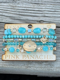 Shop Envi Me Jewelry Pink Panache Turquoise & Gold In Autumn Bracelet Set