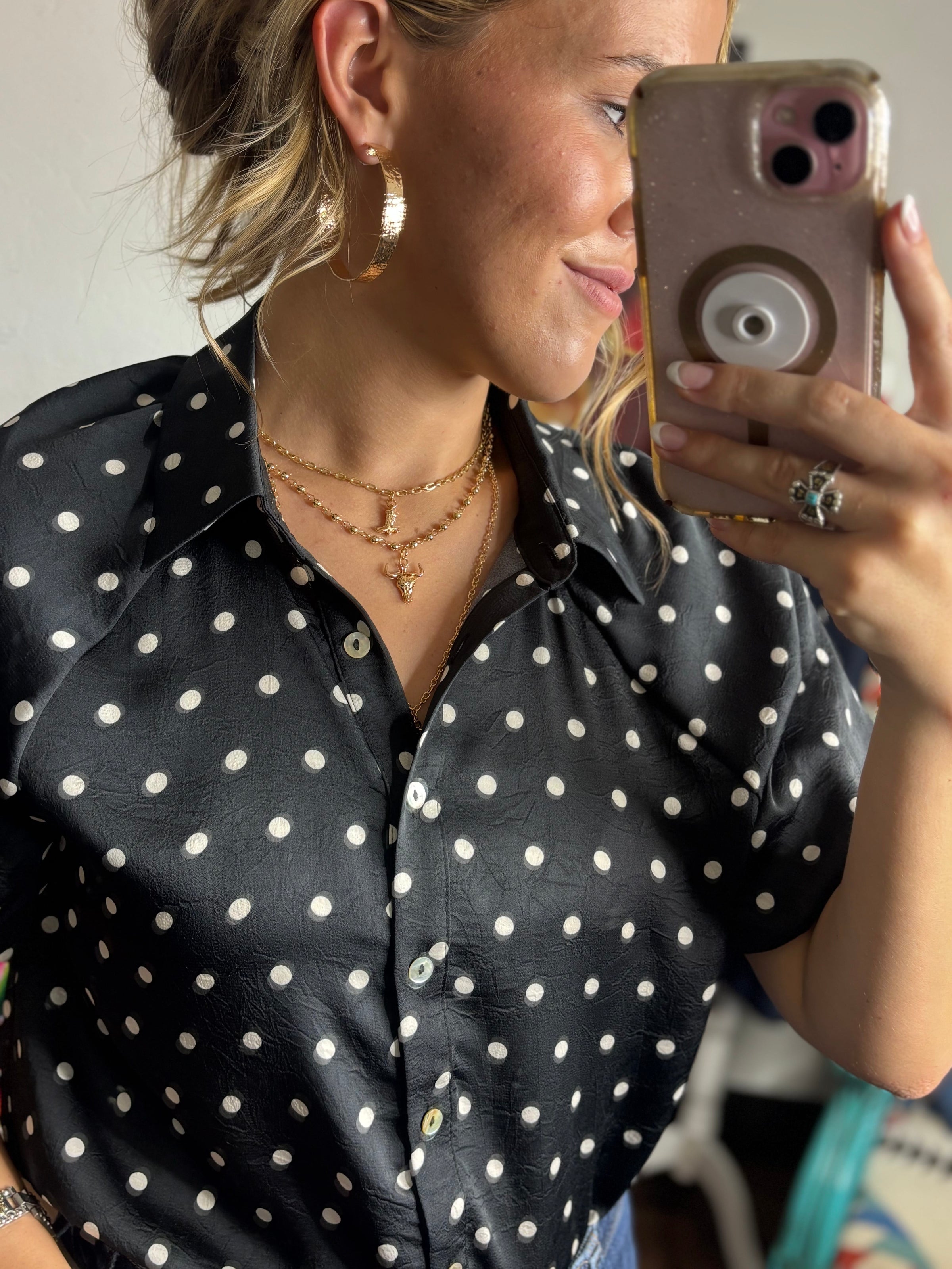 Shop Envi Me Tops and Tunics Pop Of Polka Dot Top