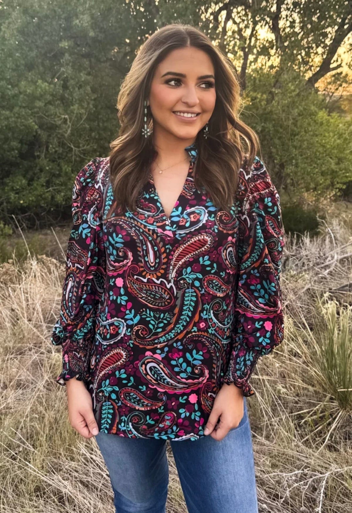 Shop Envi Me Tops and Tunics Pretty In Paisley Fall Floral Top