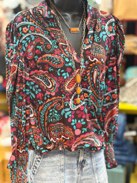 Shop Envi Me Tops and Tunics Pretty In Paisley Fall Floral Top
