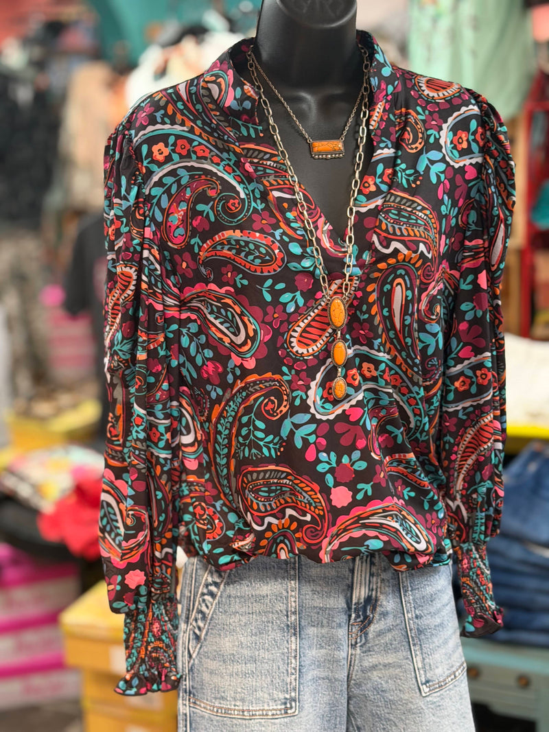 Shop Envi Me Tops and Tunics Pretty In Paisley Fall Floral Top