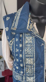 The Think Fall Bandana Blue Vest