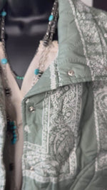 The Think Fall Sage Green Bandana Vest