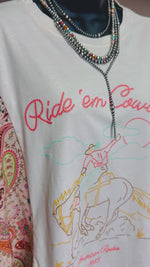 The Retro Cowboy Paisley Flutter Sleeve Poncho Top