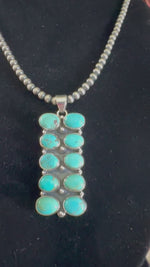 The Gallup Sterling Silver Kingman Turquoise (Real) Bar NA Necklace