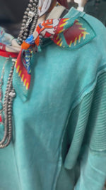 The Fall Into Turquoise Pullover
