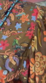 The Fall YeeHaw Cowboy Floral Flutter Sleeve Top