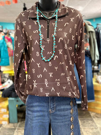 Shop Envi Me Tops and Tunics Ranch Branded Quarter Zip Pullover